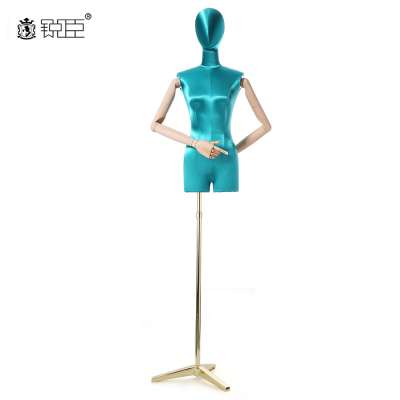 Silk Adjustable Ladies Dummy Dressmaker Form Half Body Mannequin Multicolor Foam Dress Form Display for Shops