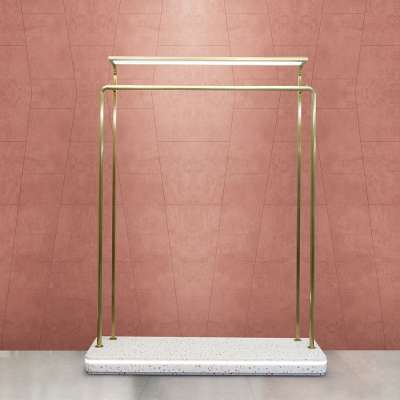 Clothes Hanging Stand Heavy Duty Clothing Rail Shopping Mall Against Wall Clothes Display Racks Fashion Design