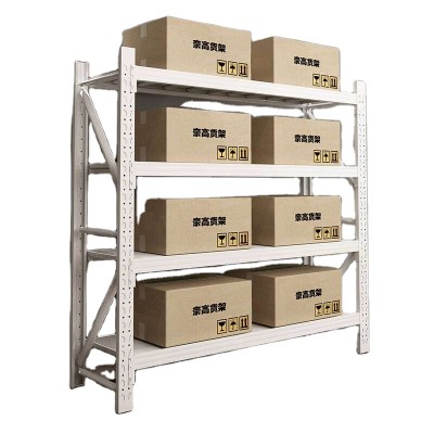 Heavy Duty Warehouse Stacking Racks Shelves Adjustable Household Storage Shelf Display Racks 4 Tier Metal Rack Light