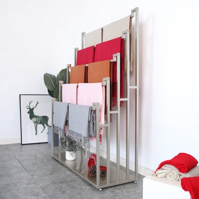 New design Scarf Shelf Creative Floor Display  Rack Clothing Store Pants Multi-layer Cloth Stand