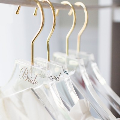 Luxury Wholesale Plastic Closet Clothes Hangers Retail Transparent Clear Acrylic Coat Hanger