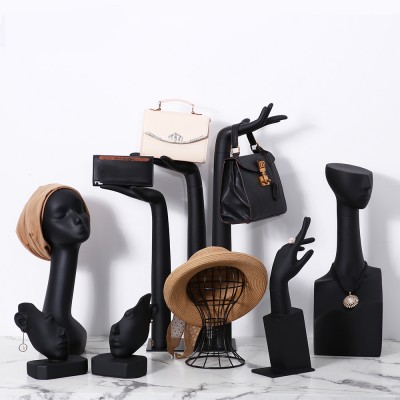 Luxury Black Fiberglass hat jewelry display ideas bag display set organizer for Retail Store