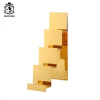 Unique Design Wallet Stand Titanium Gold Stainless Steel Wallet Display Rack  Wallet Display Stand