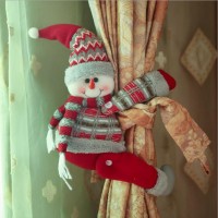 christmas curtain decoration Santa Claus supplies Window decoration snowman Window Curtains Buckle