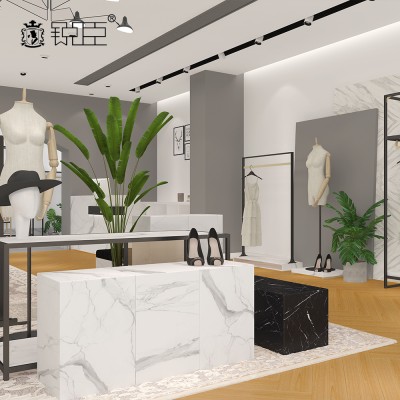 Fashion Luxury Retail Shop Fitting  Furniture Design For Garments Shop Display Stand