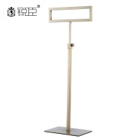 Promotion Display Stand Champagne Gold Fashion Modern Stainless Steel Tie Display Rack Retail Metal Display For Tie