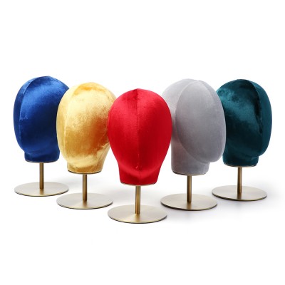 Velvet Wig Display Mannequin Head Hat Display Stand Wig Head Mannequin