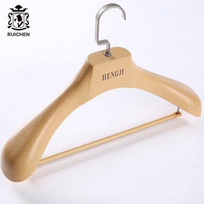 New Arrival Wood Finished Plastic Clothes Hanger Short Clothing Hangers with Pants Hanging