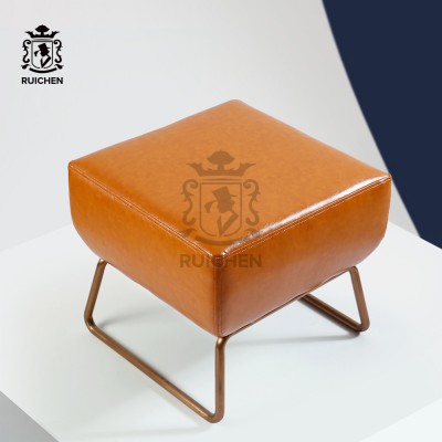 High Quality Modern Style Low Stool Furniture PU Leather Stool Chair Tea Table Stool Living Room Deacration Room