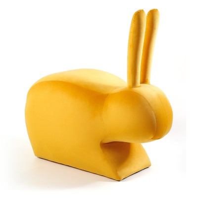 European Designer Creative Rabbit Chair Foot Stool Velvet Covered Children Stool Furniture Low Stool Deacration Room