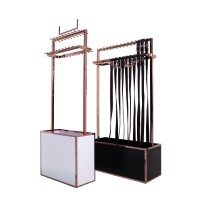 RuiChen 2020 Retail Custom Belt Display Cabinet Design Belt Rack Stand Wooden Display Stand For Garment Shop