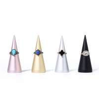 New Design Luxury Conical Ring Display Metal Cone Decoration Jewelry Display Ring Storage Rack Jewelry Holder